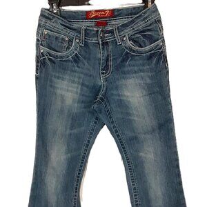 Seven 7 Jeans Woman's Size 12 Jeans, Denim, Bootcut, Logo Red Tag